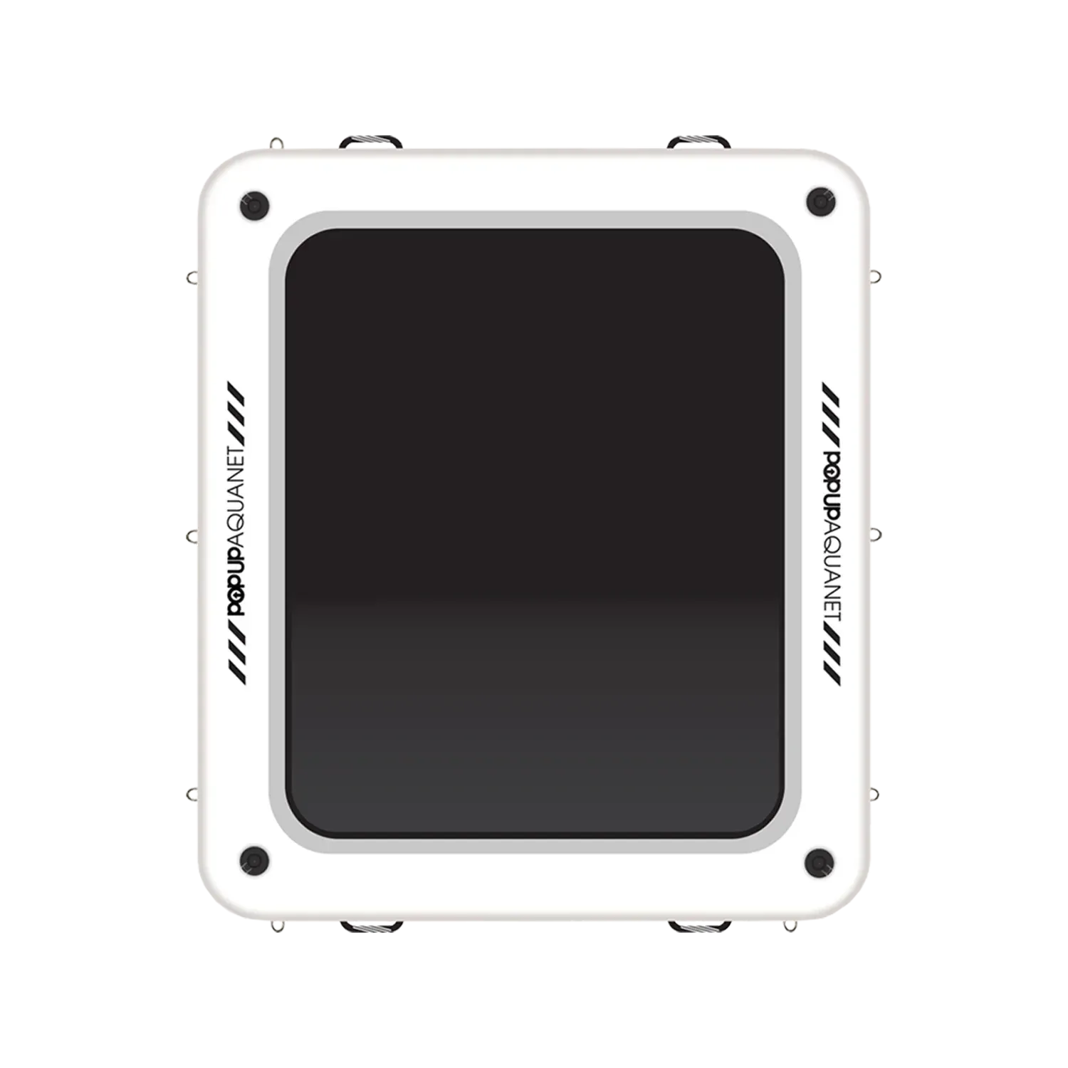 Top view of POP Aqua Net inflatable lounge with open center design.