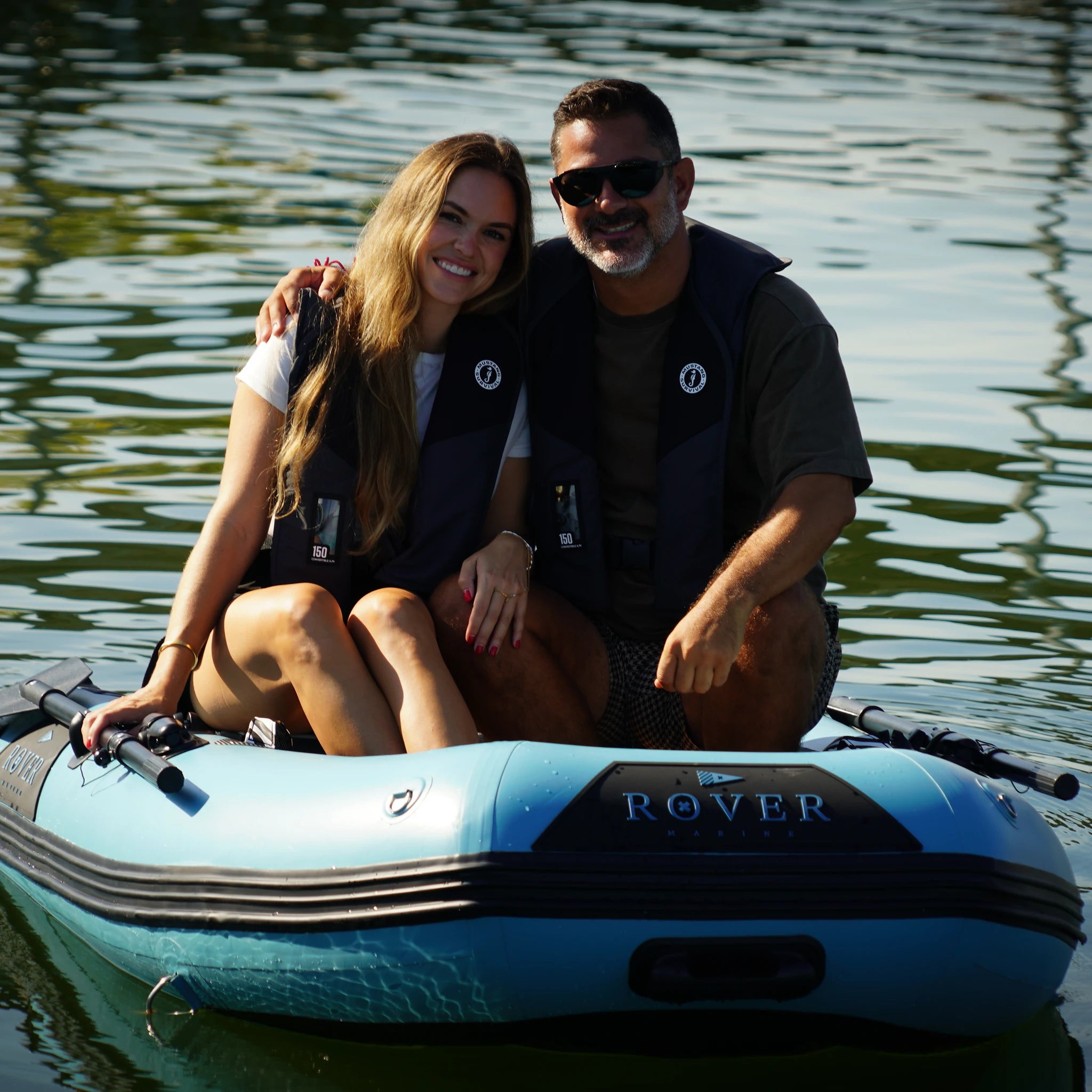Battle Boat 8ft paired with Yamaha 2.5HP outboard motor, lake cruise