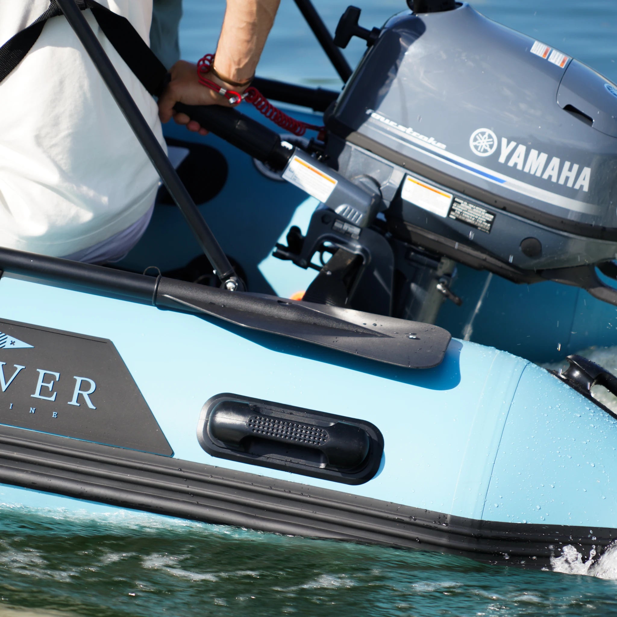 Battle Cat 10ft paired with Yamaha 6HP outboard motor, motor detail