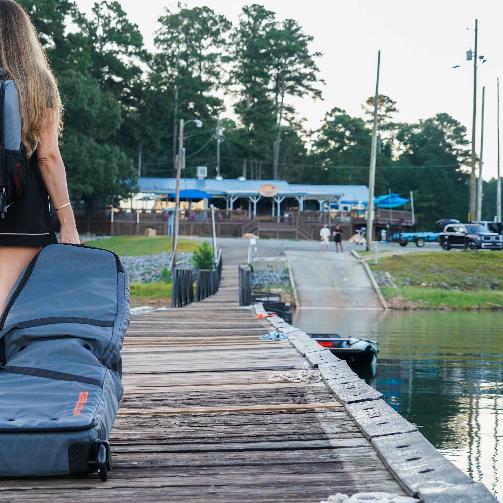 Battle Cat 8ft paired with Torqeedo Travel XS electric outboard motor, gear transport