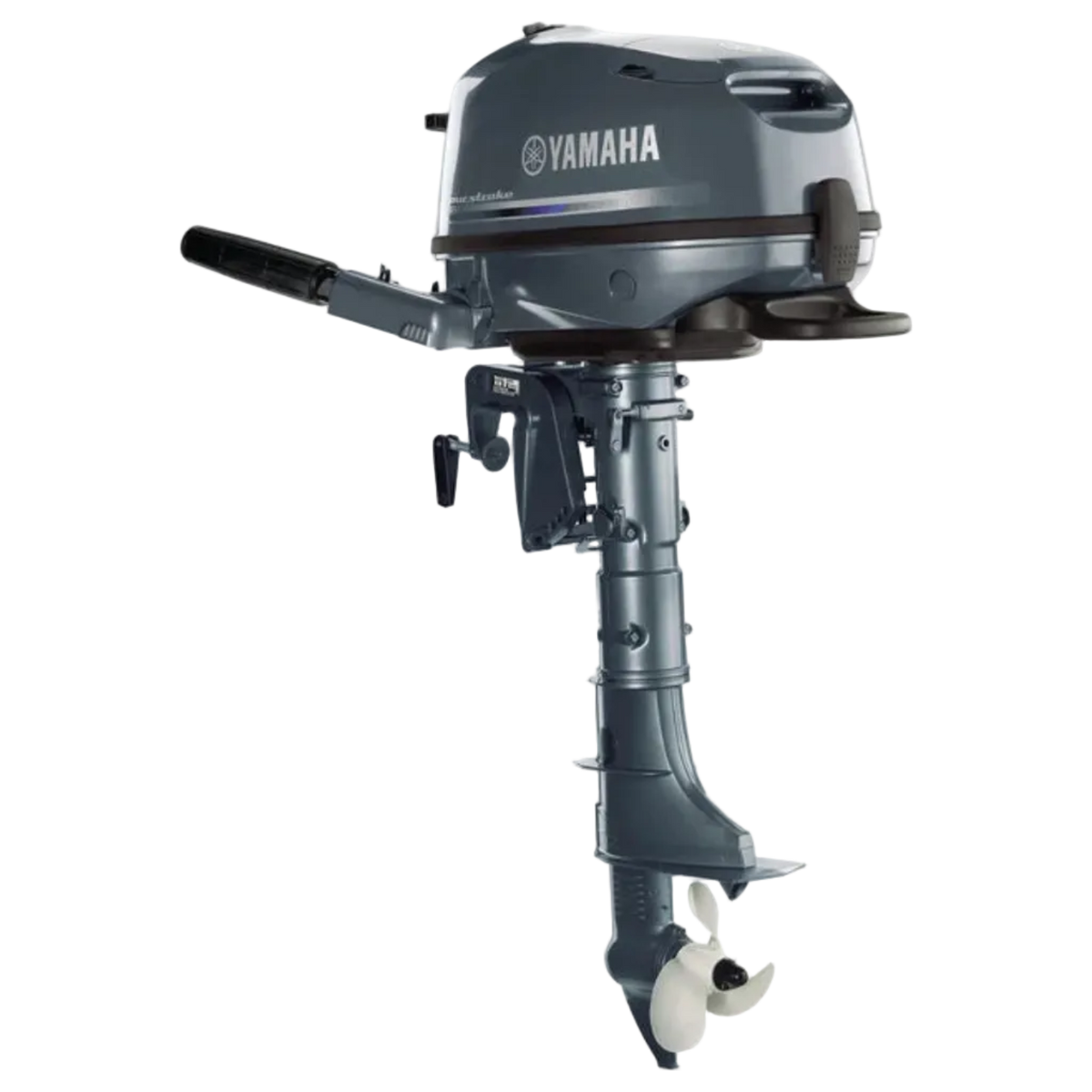Yamaha 4 HP 4-stroke tiller outboard motor, front view