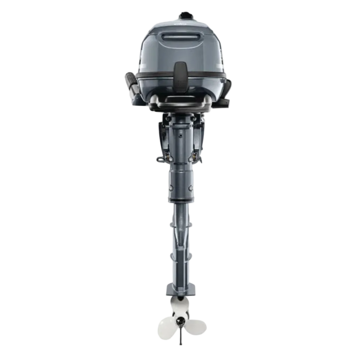 Yamaha 6 HP 4-stroke tiller outboard motor, back view